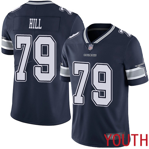 Youth Dallas Cowboys Limited Navy Blue Trysten Hill Home #79 Vapor Untouchable NFL Jersey->youth nfl jersey->Youth Jersey